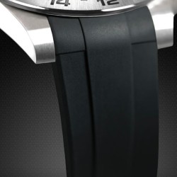 Rubber strap M103 – Rubber B – Black with green line