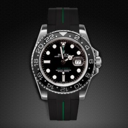 Bracelet en caoutchouc M103CD – Rubber B – Noir ligne verte