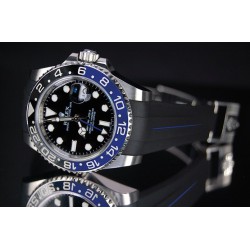 Bracelet en caoutchouc M103CD – Rubber B – Noir ligne bleue