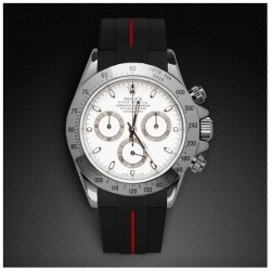 Rubber strap M106CD – Rubber B – Black with red line