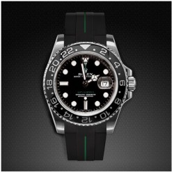 Bracelet en caoutchouc M106CD – Rubber B – Noir ligne verte