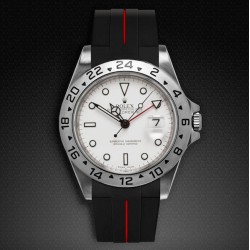 Rubber strap M106 – Rubber B – Black with red line