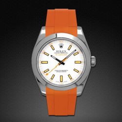 Rubber watch strap M115 – Rubber B – Orange