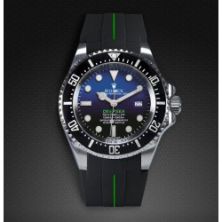 Bracelet en caoutchouc M107 - Rubber B - noir ligne verte