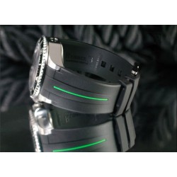 Bracelet en caoutchouc M107 - Rubber B - noir ligne verte