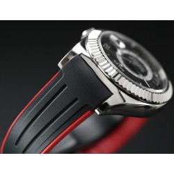 Rubber watch strap M110 – Rubber B – Black and Red