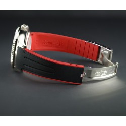 Rubber watch strap M110 – Rubber B – Black and Red