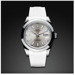 Rubber watch strap M105 – Rubber B – White