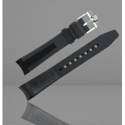 Rubber watch strap M316 – Rubber B – Black Tuxedo Velour