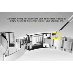 Bracelet en caoutchouc M208 – Série Fibre de Carbone Bicolore – Rubber B – Noir et bleu pacifique