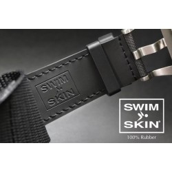 Bracelet en caoutchouc et velcro - Cuff SwimSkin - Rubber B - Noir de Jais
