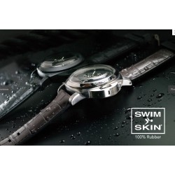 Rubber Strap - Alligator SwimSkin PS24 - Rubber B - Black