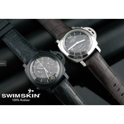 Rubber Strap - Alligator SwimSkin PS24 - Rubber B - Espresso Brown