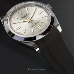 Horlogeband van rubber M141 – Rubber B – bruin