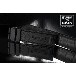 Bracelet en caoutchouc - Alligator SwimSkin ST20 - Rubber B - Noir