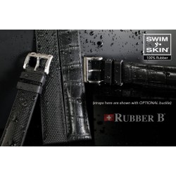 Bracelet en caoutchouc - Alligator SwimSkin ST20 - Rubber B - Noir
