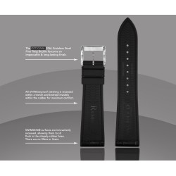 Bracelet en caoutchouc - Alligator SwimSkin ST20 - Rubber B - Noir