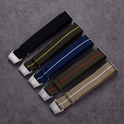 Parachute Nylon Strap – Kronokeeper – Beige and White