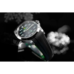 Horlogeband van rubber M215 – Rubber B – zwart en groen