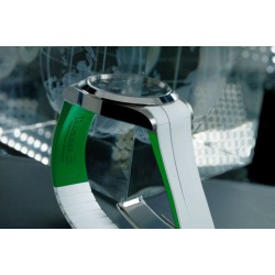 Bracelet en caoutchouc M215 – Rubber B – Blanc et vert