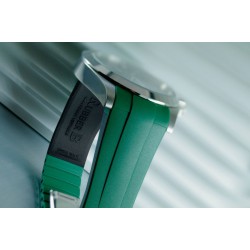 Rubber watch strap M215 – Rubber B – Green and Black