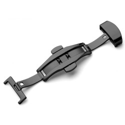 Brushed black PVD Double Deployant Buckle for Watch Bands