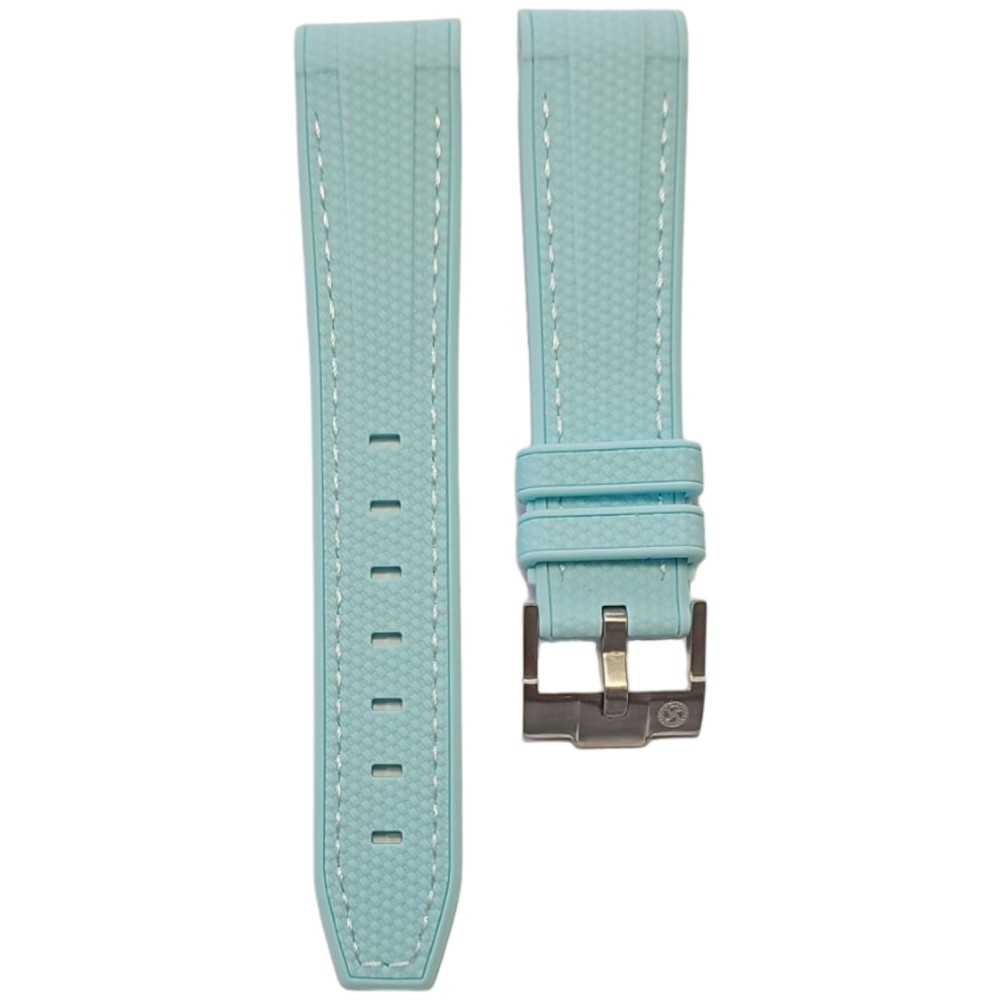 Textured Rubber Strap for Omega MoonSwatch - Kronokeeper - Tiffany Blue