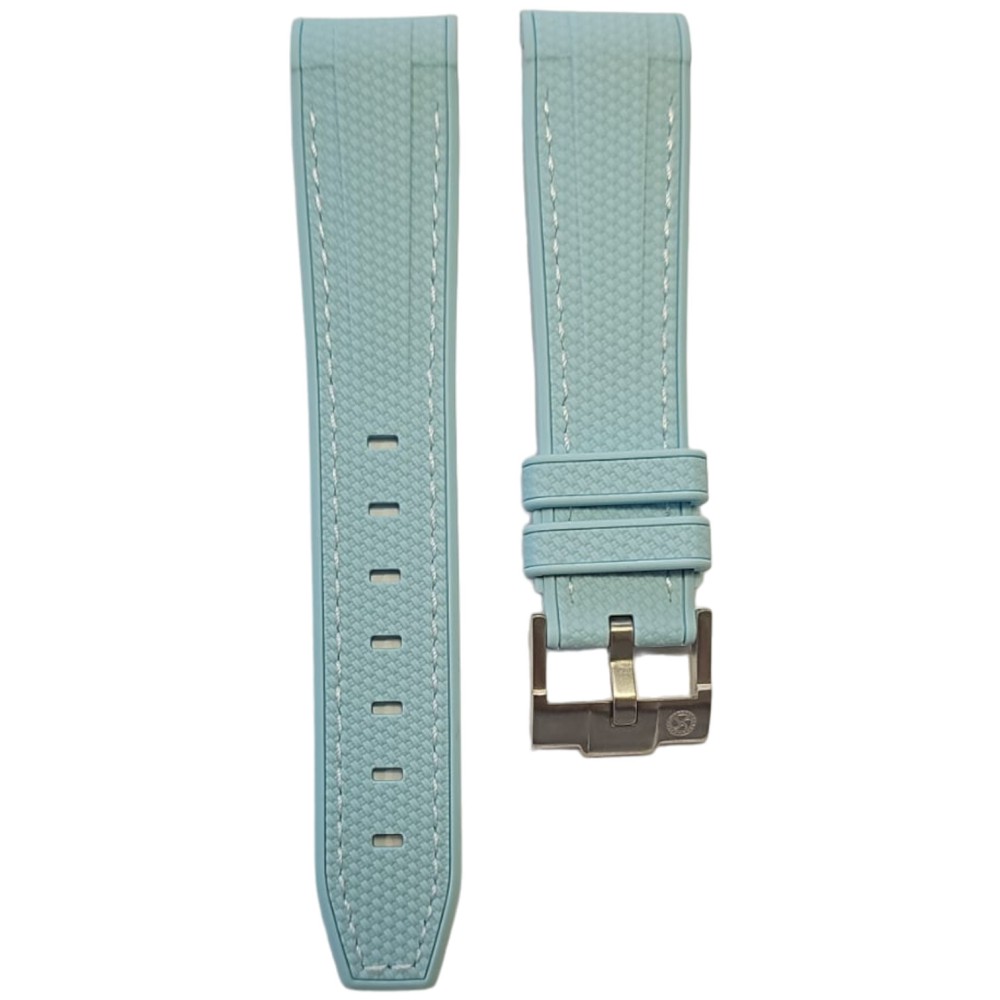 Textured Rubber Strap for Omega MoonSwatch - Kronokeeper - Sky Blue