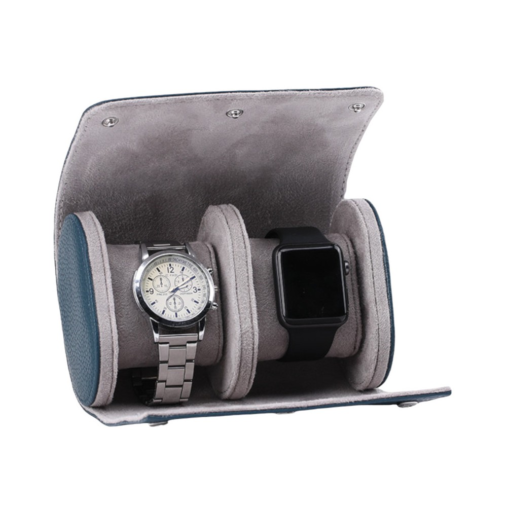 Karoni KronoKeeper - Lederen Reisetui voor 2 Horloges