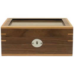 Clipperton - Boîte pour 6 Montres avec Couvercle en verre - Bois Marron - Kronokeeper