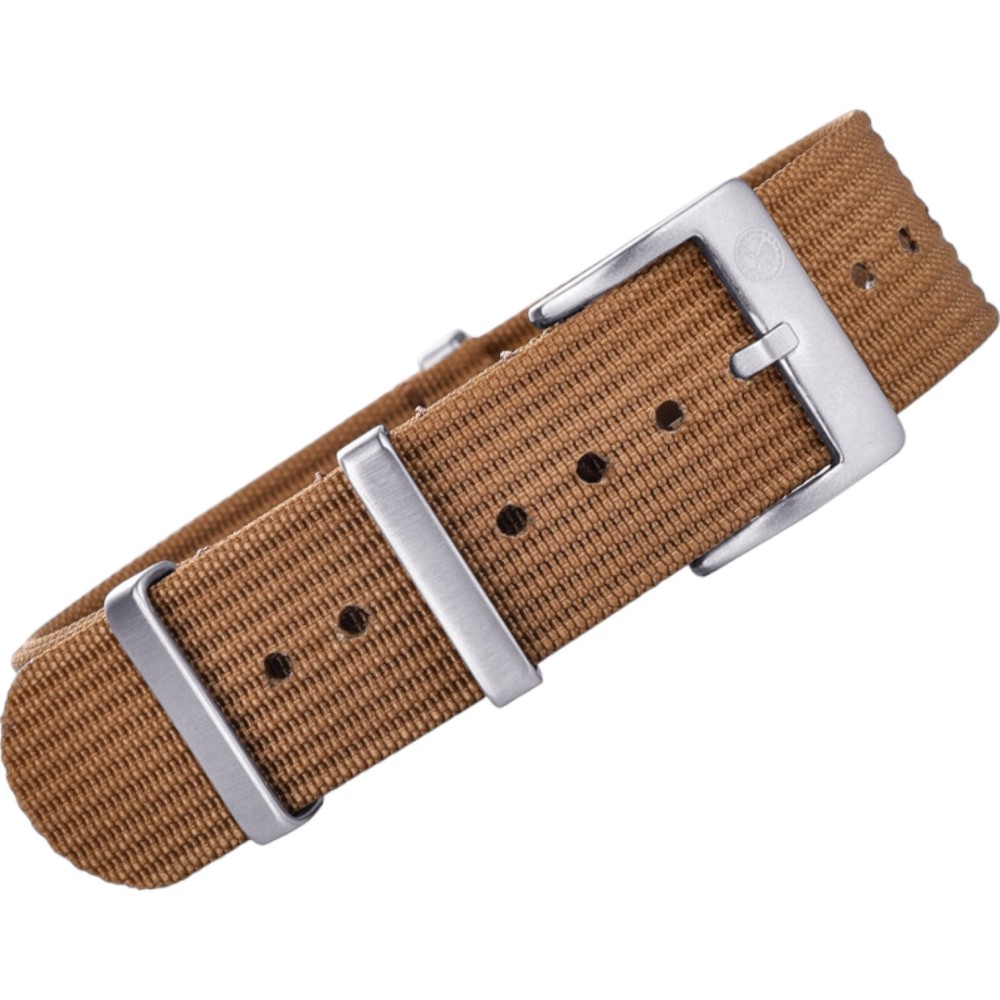 Ribbed Nato Nylon Strap – Kronokeeper – Brown