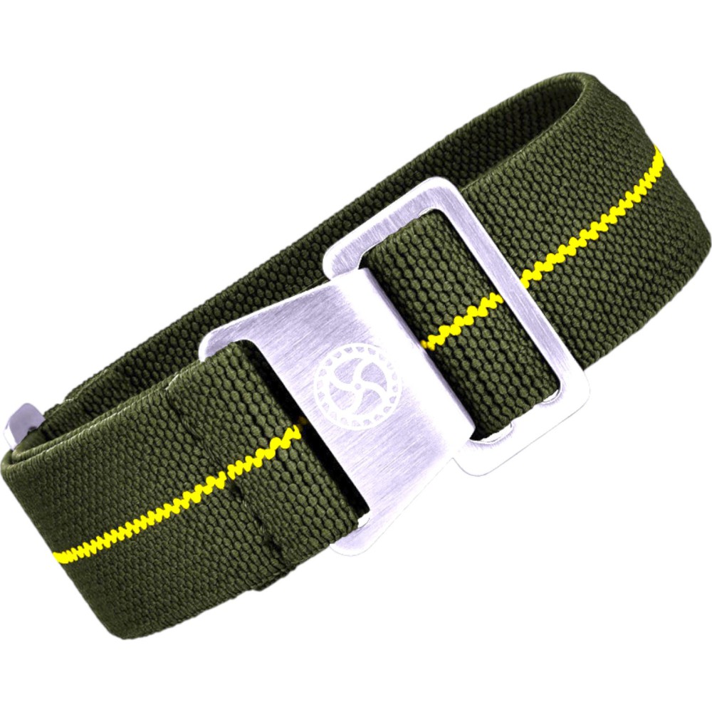Parachute Nylon Strap – Kronokeeper – Green and Yellow