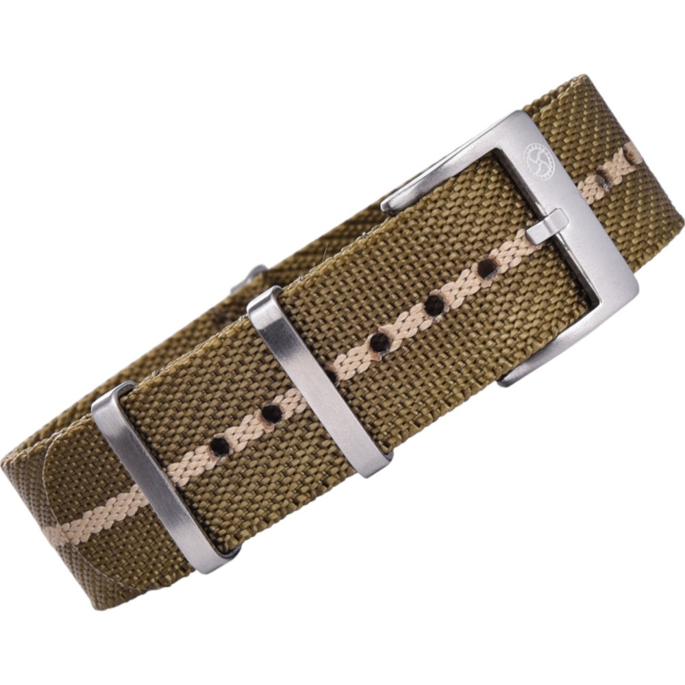Bracelet Nato Premium en nylon – Kronokeeper – Vert olive et kaki