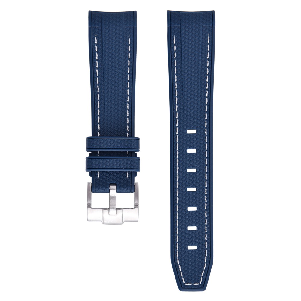 Textured Rubber Strap for Omega MoonSwatch - Kronokeeper - Navy Blue