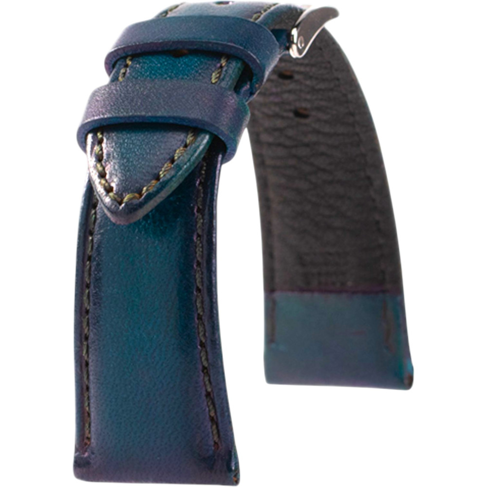 Patinated Calfskin Watch Strap - Louis - Kronokeeper - Blue