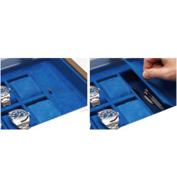 Watch Box for 10 Watches and Accessories – Aluminium and Leather – Aubliq