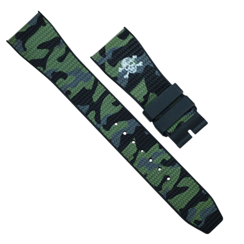 Bracelet en caoutchouc – Urban CAMO SwimSkin Twill SK22 – Rubber B – Vert militaire et gris