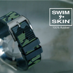 Bracelet en caoutchouc – Urban CAMO SwimSkin Twill SK22 – Rubber B – Vert militaire et gris