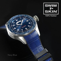 Bracelet en caoutchouc – Alligator SwimSkin SK22 – Rubber B – Bleu marine