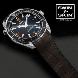 Bracelet en caoutchouc – Alligator SwimSkin SK22 – Rubber B – Marron expresso