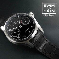 Bracelet en caoutchouc – Alligator SwimSkin SK22 – Rubber B – Noir de jais