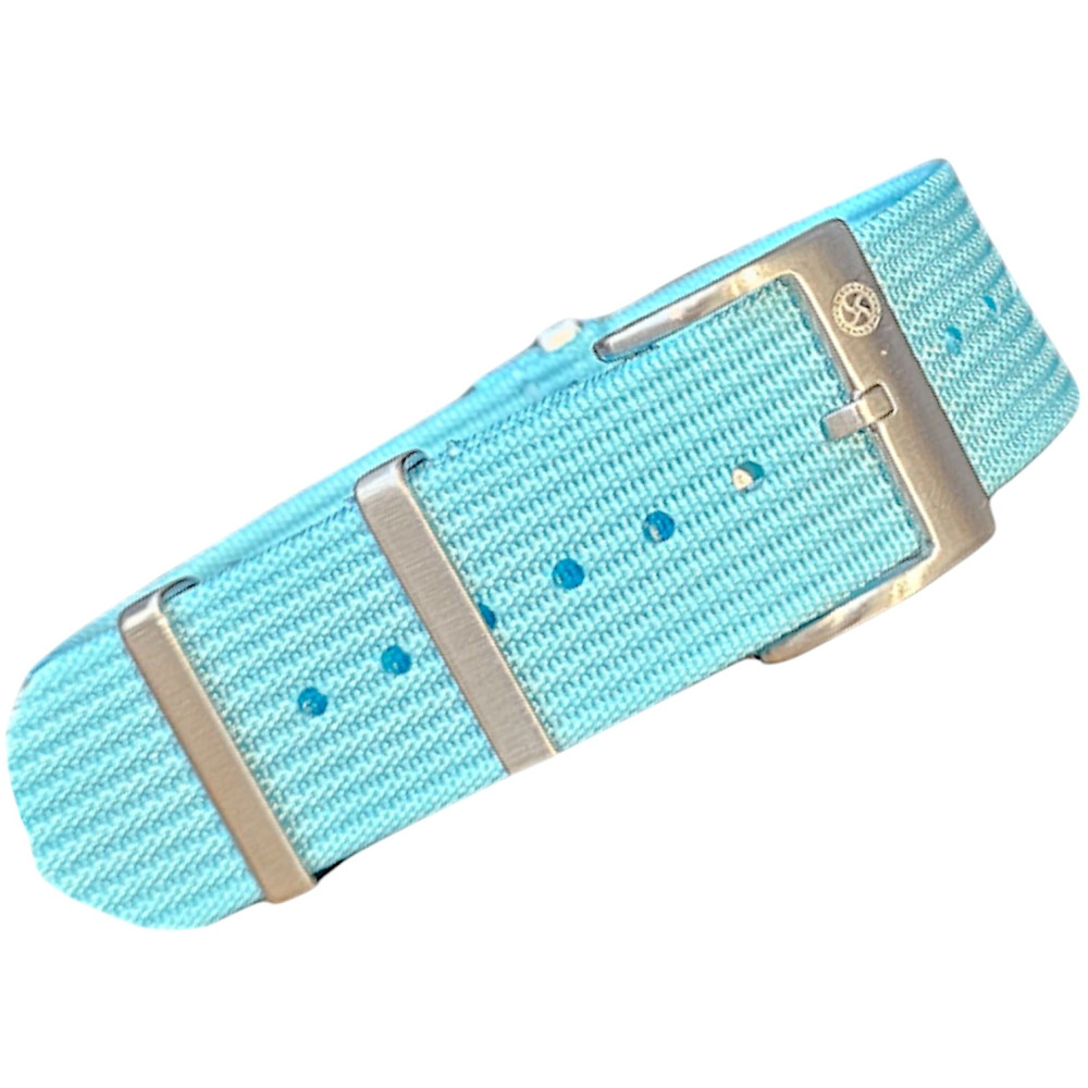 Bracelet Nato nervuré en nylon – Kronokeeper – Bleu ciel