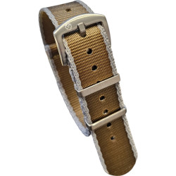Nato Seat Belt Nylon Strap – Kronokeeper – Grey and Khaki