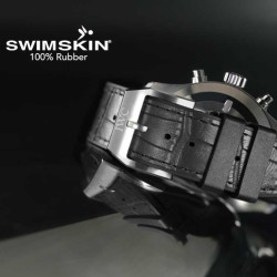 Rubber Strap – Alligator SwimSkin SK41 – Rubber B – Jet Black