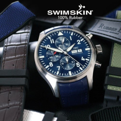 Rubber Strap – Alligator SwimSkin SK41 – Rubber B – Jet Black