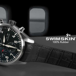 Rubber Strap – Alligator SwimSkin SK41 – Rubber B – Jet Black