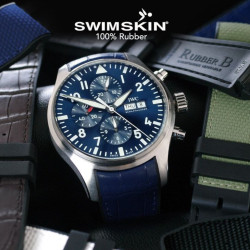 Bracelet en caoutchouc – Alligator SwimSkin SK41 – Rubber B – Bleu marine