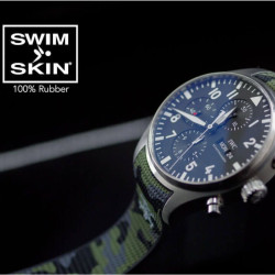 Bracelet en caoutchouc – Urban CAMO SwimSkin Twill SK21 – Rubber B – Vert militaire et gris
