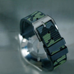 Bracelet en caoutchouc – Urban CAMO SwimSkin Twill SK21 – Rubber B – Vert militaire et gris