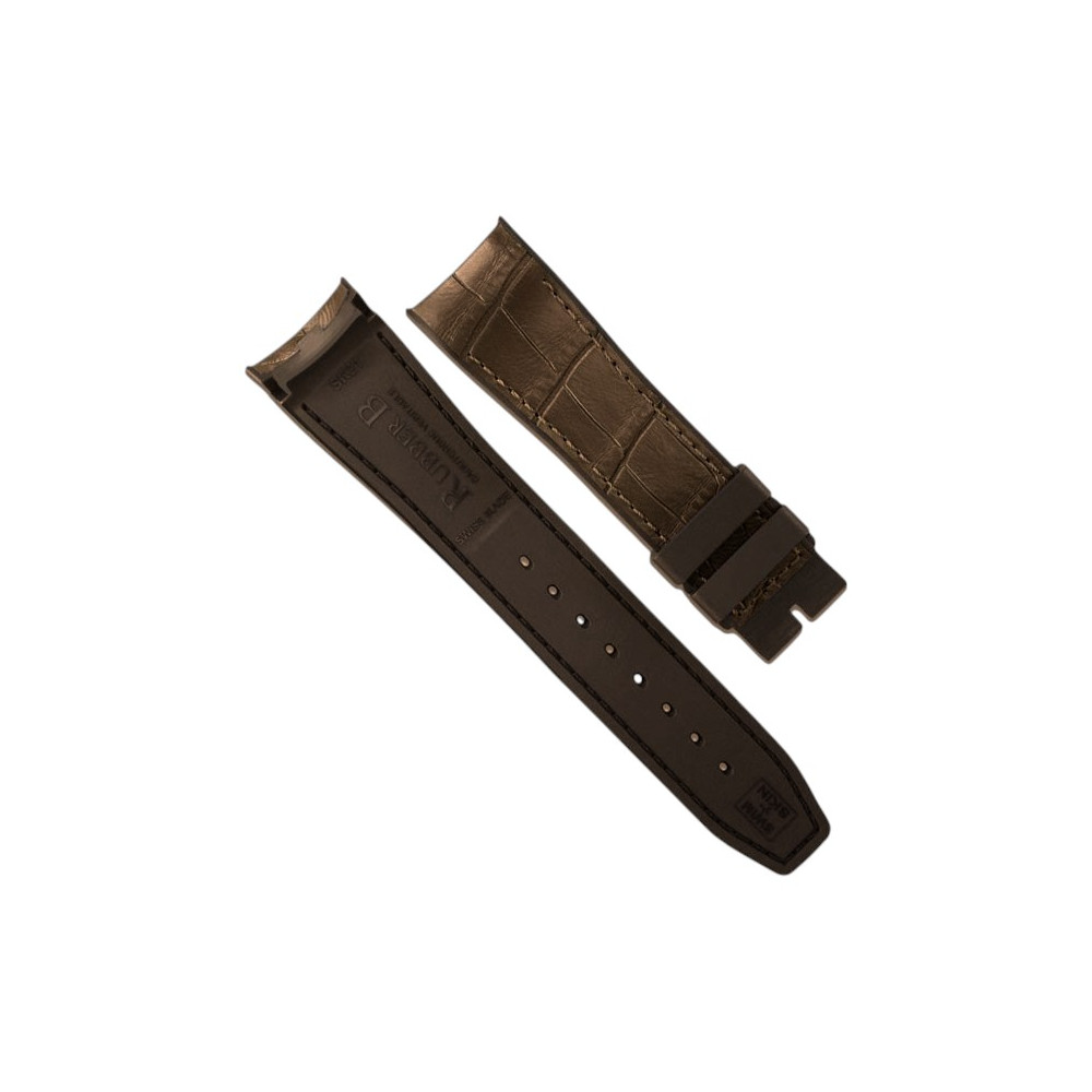 Bracelet en caoutchouc – Alligator SwimSkin SK43 – Rubber B – Marron expresso